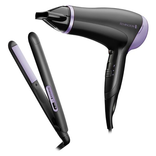 Secadarora y Alisadora de Cabello Remington Essential - 2 Pzas