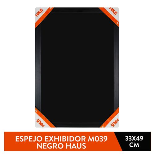 Espejo Exhibidor M039 Negro Haus 33x49
