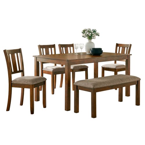 Ht Set Comedor Banca 6P Cafe