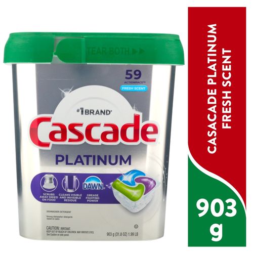 Cápsulas para lavavajillas Cascade Platinum Fresh - 903 g