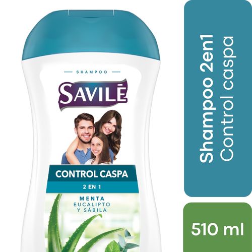 Shampoo Savilé Eucalipto Y Sábila Anticaspa 2 En 1 -530ml