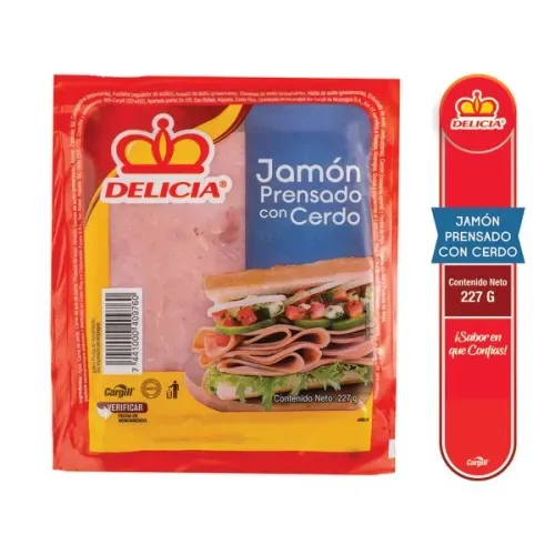 Jamón Prensado Delicia con Cerdo - 227 g