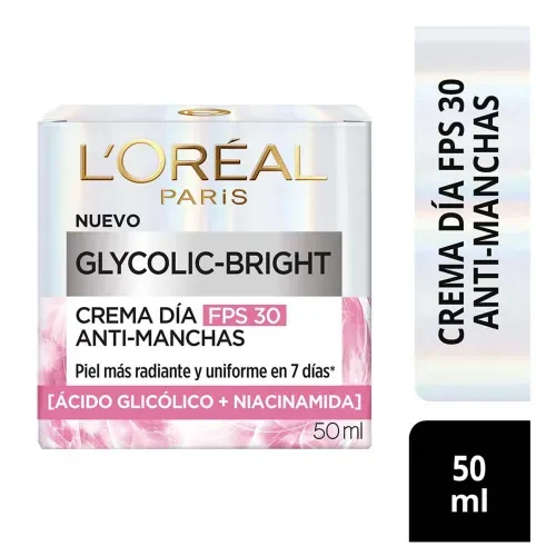 Crema Día L'Oreal Antimanchas con Ácido Glicólico 50 ml