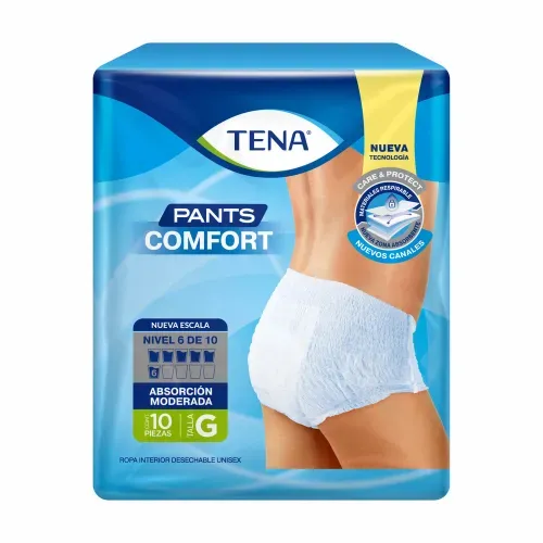 Pañal para adulto Tena pants comfort talla G - 10 Uds