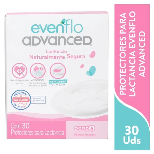 Pads De Lactancia Evenflo Advanced 30 unidades