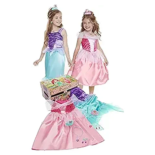 Baul Disney Princess de Ariel y Aurora con Vestido - 11 Pzas
