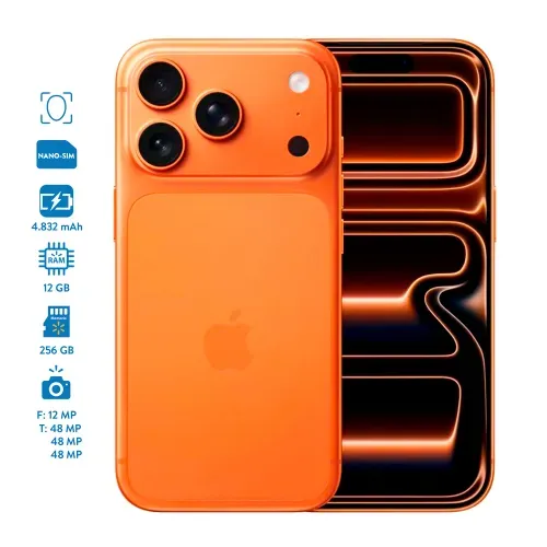 Celular Apple Iphone 17 Pro 12GB 256GB Anaranjado (Entrega a partir del 22 de octubre, disponible solo para retiro en tienda)