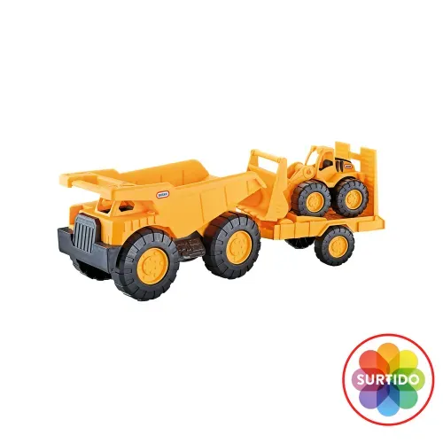 Juguete Adventure Force Blue set camion volteo con excavadora - 2 Uds