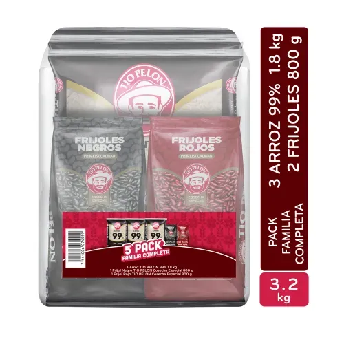 Arroz Y Frijol Tio Pelon 5p 7000gr