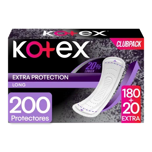 Protectores Diarios Kotex Largos - 200 Unidades