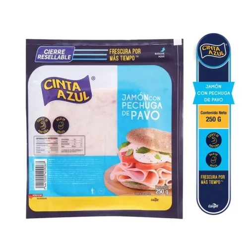 Jamón Cinta Azul con pechuga de pavo - 250 g