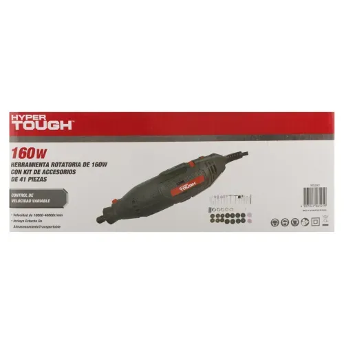 Herramienta Rotatoria Hyper Tough con kit de accesorios - 41 Pzas