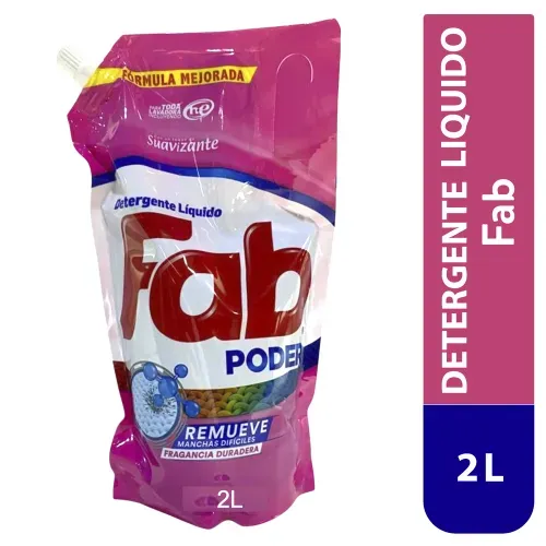 Detergente Liquido Fab Poder Suavizante - 2 L