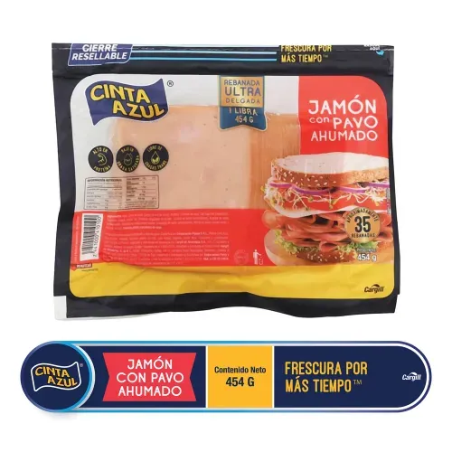Jamón Cinta Azul de Pavo Ahumado - 454 g
