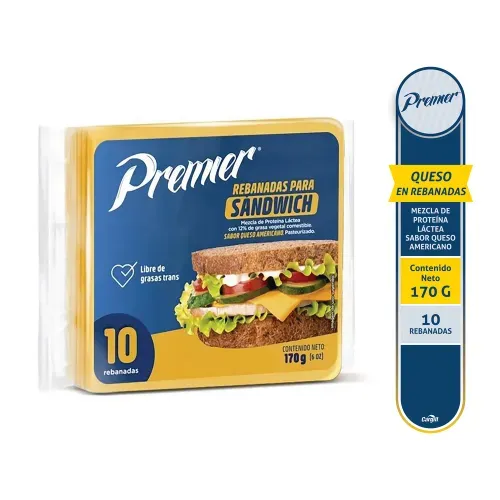 Queso Premier en rebanadas Sandwich - 170 g
