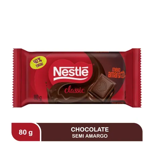 Chocolate Nestlé Clásico Semi Amargo - 80 g