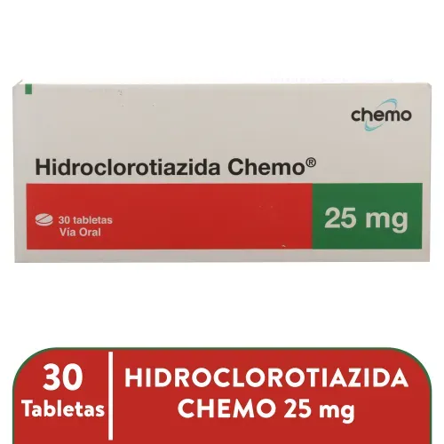 Hidroclorotiazida 25mg x 30tab