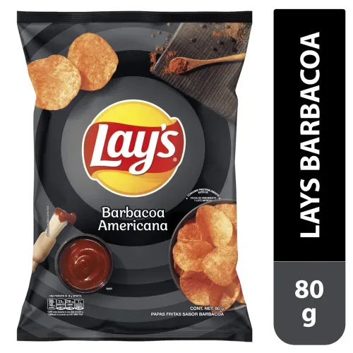 Papa Lays Barbacoa Americana 80 g