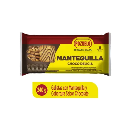Galleta Pozuelo Mantequilla Choco Delicia - 240 g