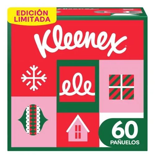 Pañuelos Faciales Kleenex Edición Limitada Navidad - 60 Unidades