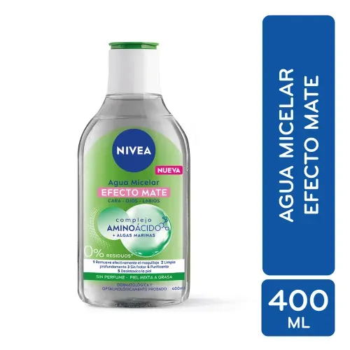Agua Micelar Nivea Efecto Mate Piel Mixta A Grasa-400ml