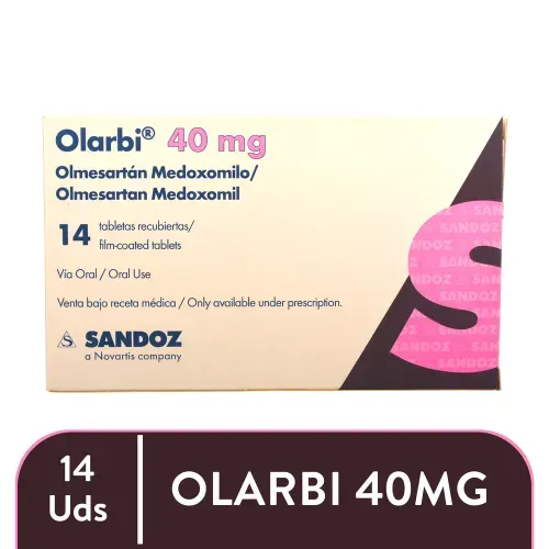 Cardiovascular & Hipertensivo Sandoz Olarbi 40 mg x 14 Tabs Recub Unidad