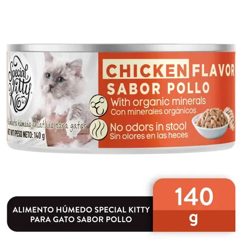 Alimento Special Kitty Humedo Gato Sabor Pollo -140 g