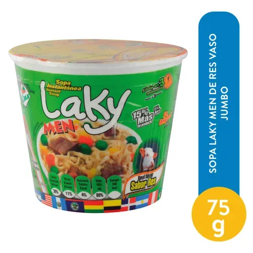 Sopa Laky jumbo sabor res -75 g