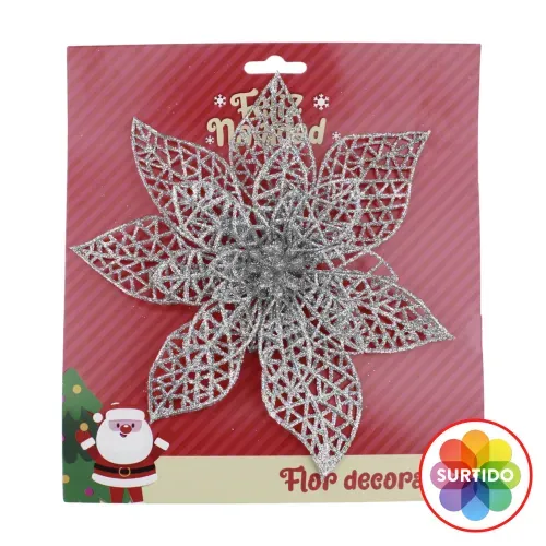 Flores decorativas de navidad