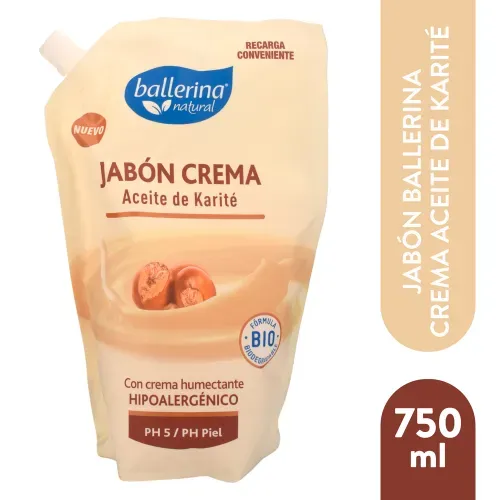 Jabón crema Ballerina aceite de karité - 750 ml