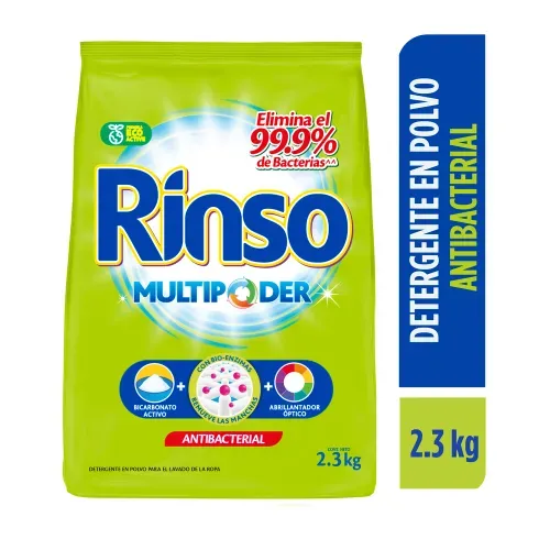 Detergente en Polvo Rinso MultiPoder Antibacterial-2.3 kg
