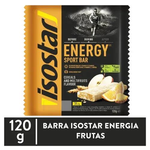 Barra Isostar Energia Frutas 120Gr
