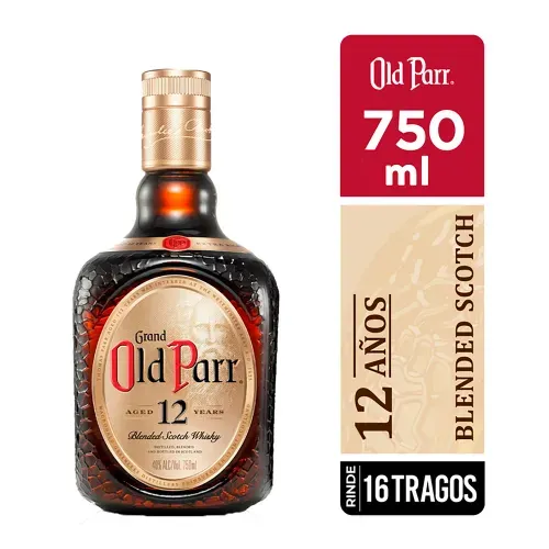 Whisky escocés Grand Old Parr 12 años con 40% vol - 750 ml