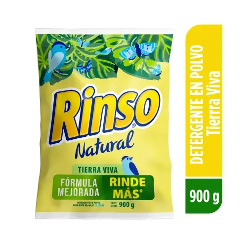 Detergente en Polvo Rinso Natural Tierra Viva-900 gr