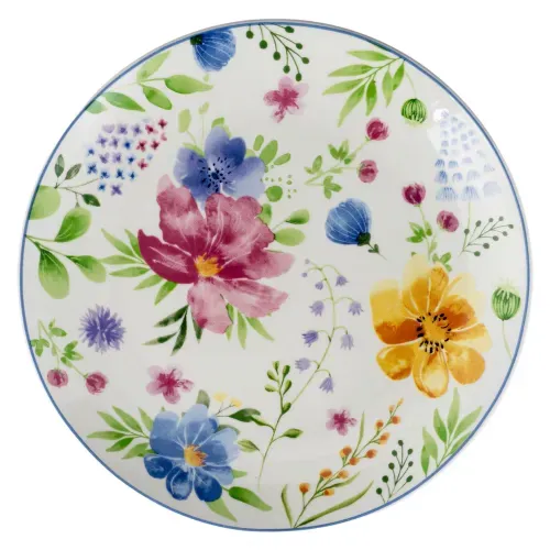 Platos Mainstays Ms Plato Pastelero 7 5 Porcelana Floral