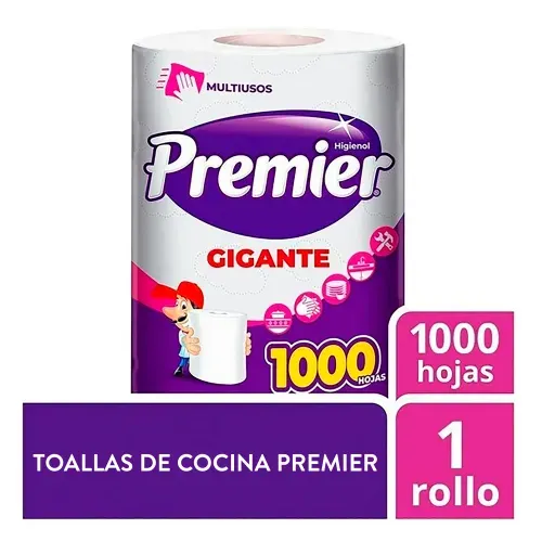 Toallas Premier De Papel Gigante 1 Rollo - 1000 Hojas