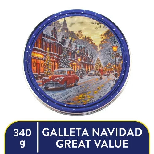 Galleta Great Value Navideñas En Lata - 340 g