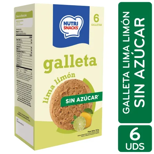 Galletas Nutrisnacks Sin Azúcar Lima Limón 6 Uds - 144 g