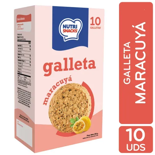 Galletas Nutrisnacks Maracuyá Y Chía 10 Uds - 240 g