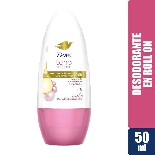 Desodorante Dove Tono Uniforme Calendula Y Vitamina E Rollon - 50 ml