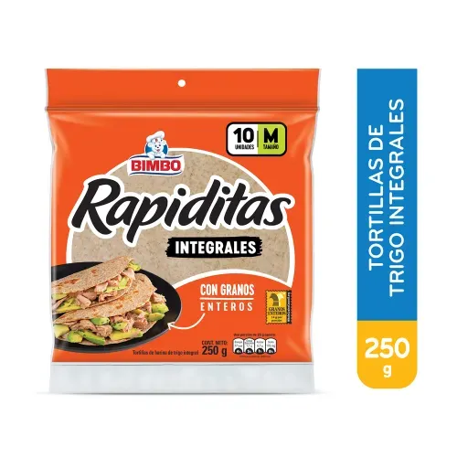 Tortilla de harina Bimbo mediana integral 10 Uds -  250 g