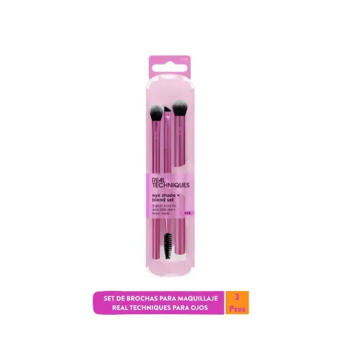 Set Brochas para maquillaje Real Techniques para Ojos - 3 Pzas