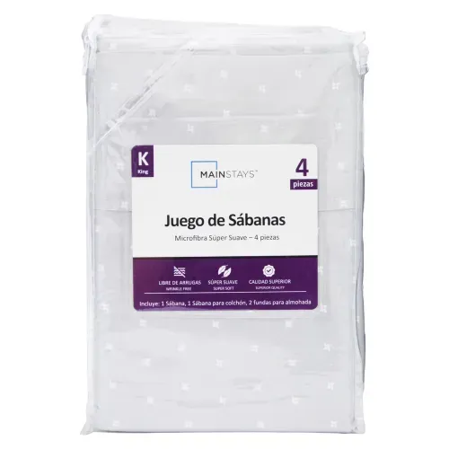 Set de sábanas Mainstays diseño estrellas king - 4 Pzas
