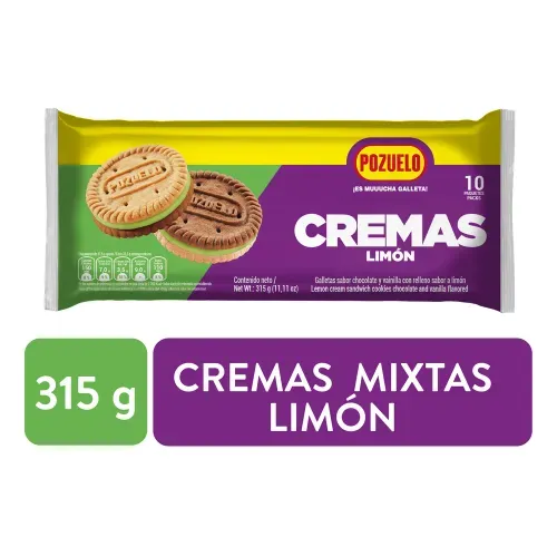 Galletas Pozuelo Cremas Limón - 315 g
