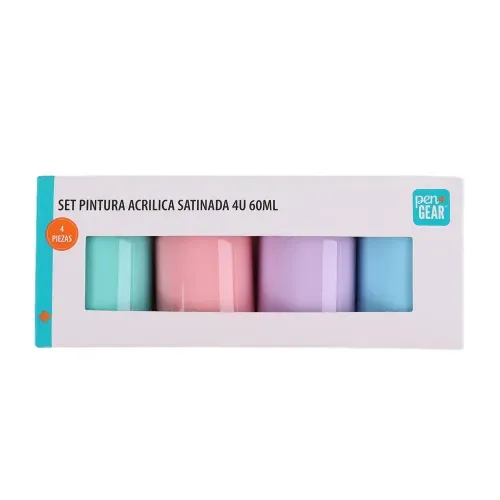 Pinturas Acrílicas Pen Gear satinada - 4 pzas