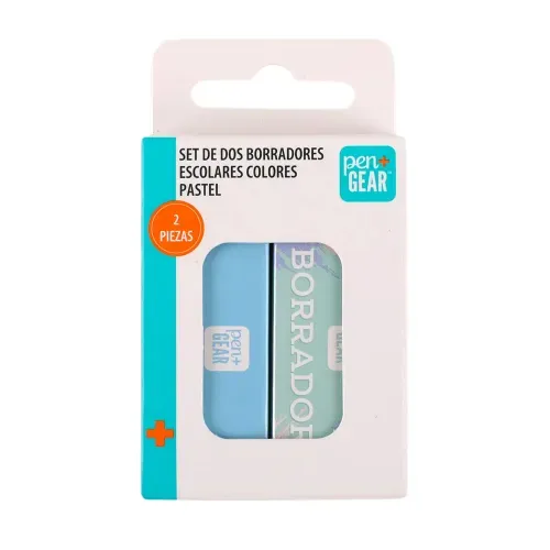 Borrador Pen Gear colores pastel - 2 pzas