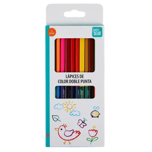 Lápices de color Pen Gear con doble punta -12 uds
