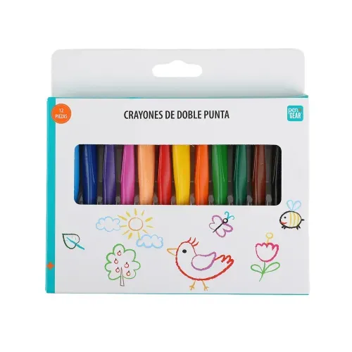 Crayones Pen Gear doble punta -12 pzas