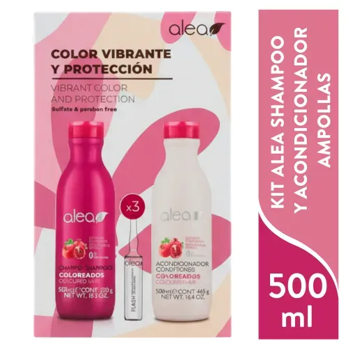 Kit Alea Color Sh Y Aco Ampollas 500ml