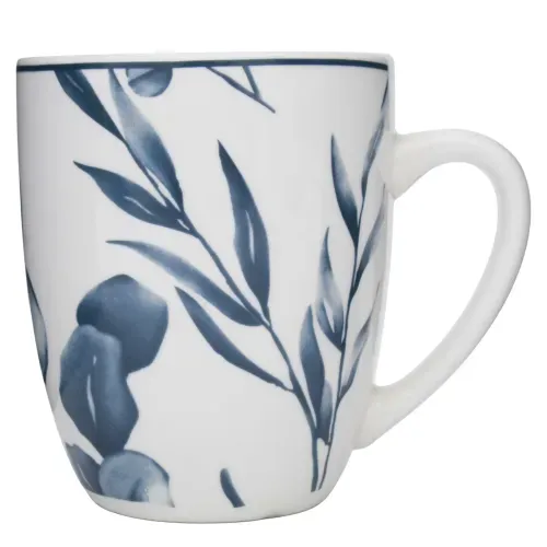 Vasos y Copas Mainstays Ms Taza De Porcelana 12onz Floral Azul